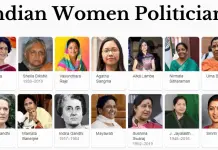 List of The First Woman Of India In Politics (Woman Politicians)