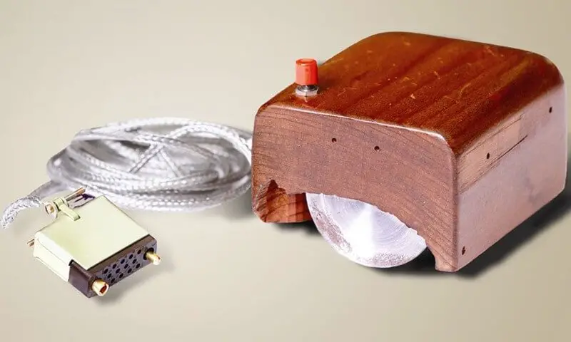 Wooden Mouse Made by Douglas Engelbart