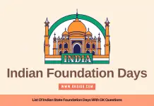 Indian State Foundation Day