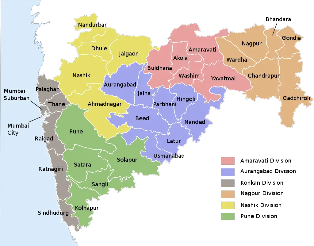 District Map of Maharashtra