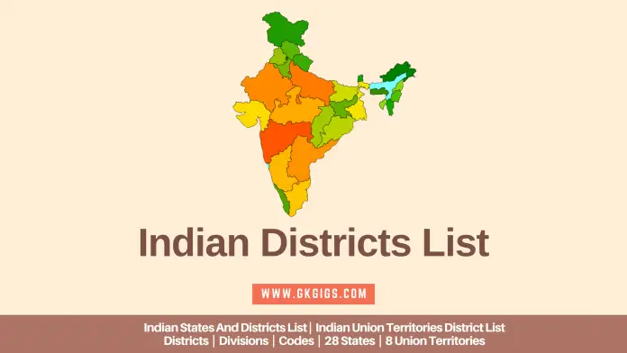 Indian States And Districts List