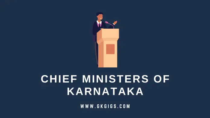 List Of Chief Ministers Of Karnataka