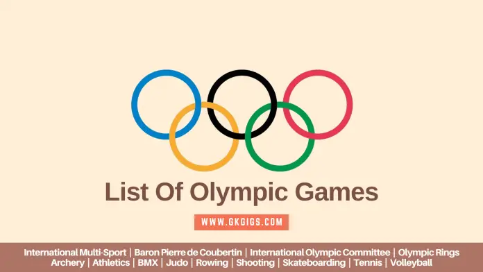 List Of Olympic Games
