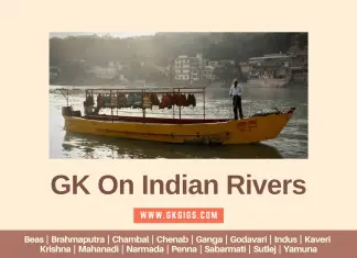 GK Questions And Answers On Indian Rivers