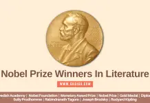 Nobel Prize Winners In Literature