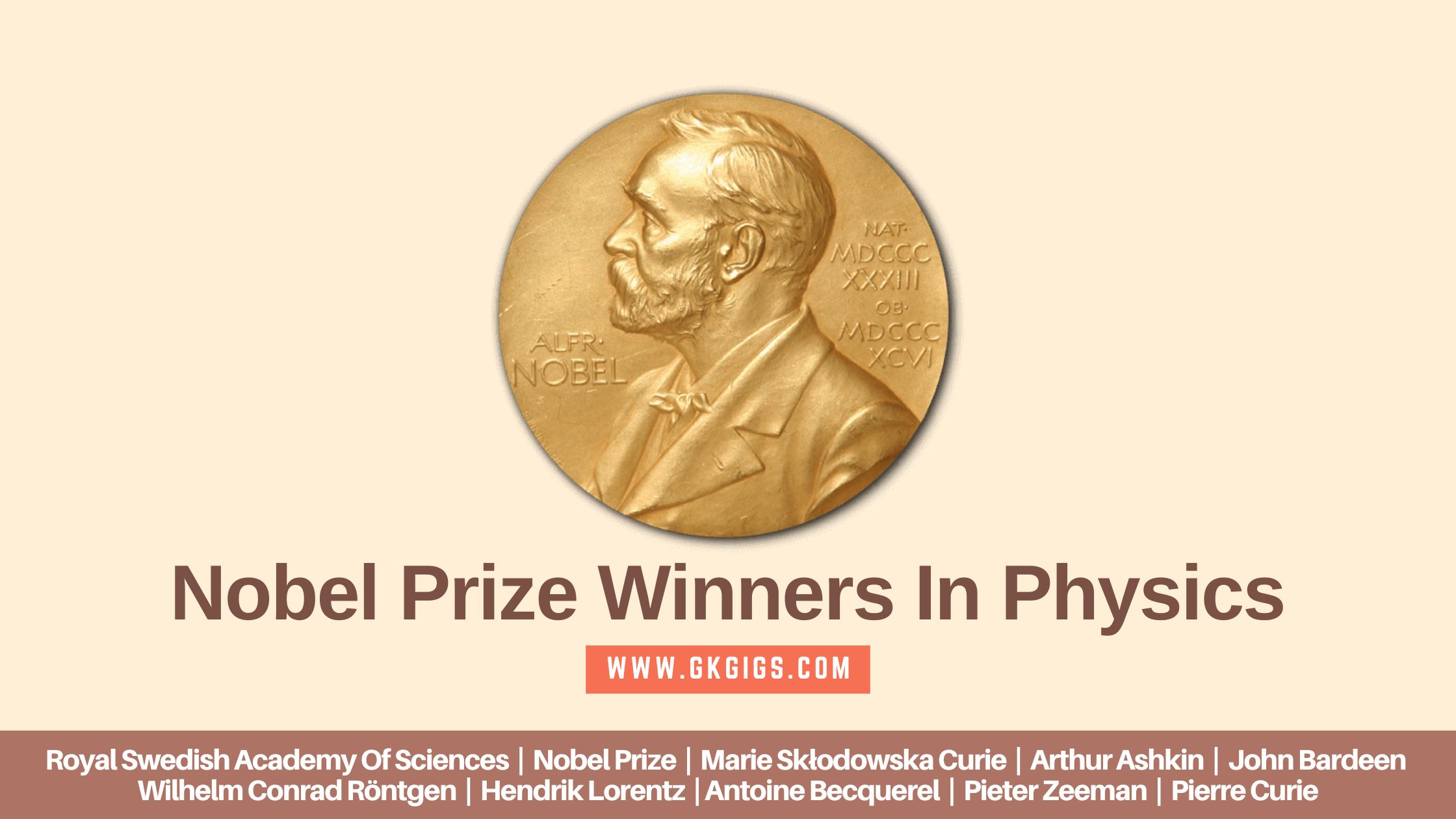 List Of All Nobel Prize Winners In Physics (2023 Updated) GkGigs