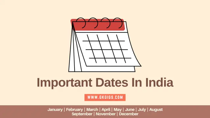 Important Days And Dates Important Days And Dates