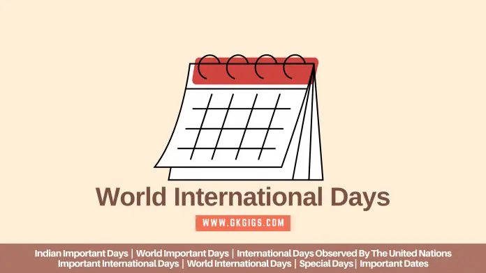 Important World International Days Important World International Days